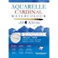 Clairefontaine Bloco De Papel Para Aquarela Cardinal Aquarelle Branco