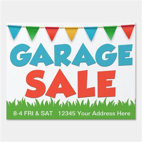 18 X 24 Garage Sale Sign With H Frame Garage Sale Signs For Sale