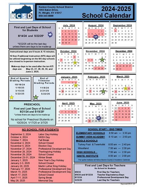 Kenton County Schools Calendar 2024-2025 | Academic Holidays