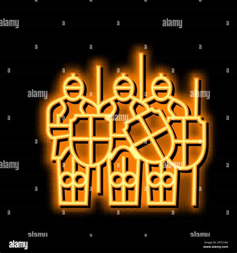 Army Medieval Neon Glow Icon Illustration Stock Vector Image And Art Alamy