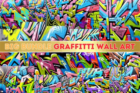 Great Graffitti Street Wall Art Bundle Graphic By Eifelart Studio