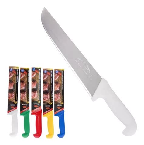 Cuchillo Profesional Para Carne Carnicero Cornetas Color Blanco