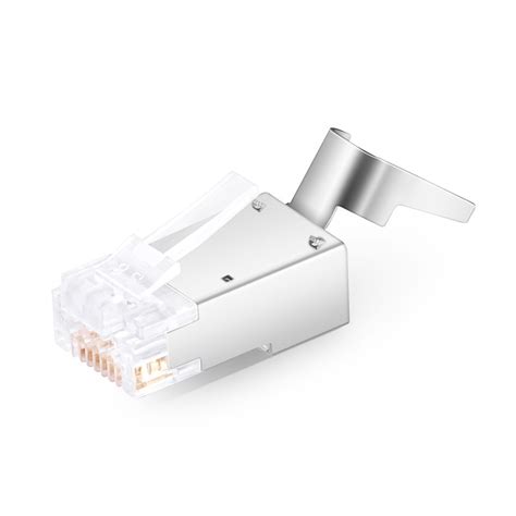 Cat5e RJ45 Pass Through Modular Plugs Shielded FTP Network