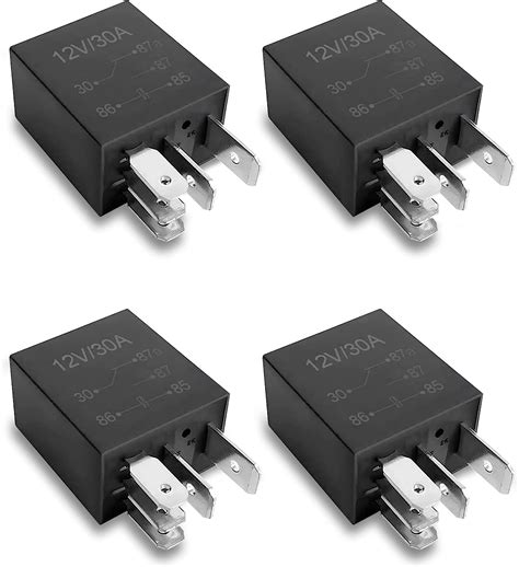 Aociska 4 Packs 30a Starter Relay 5 Pin 12v Relay Multi Purpose Automotive Relay