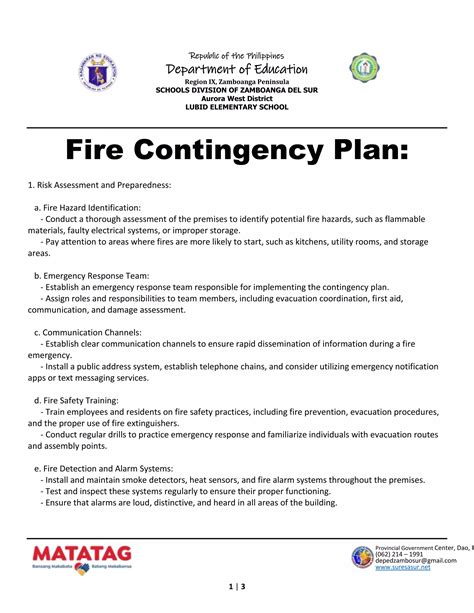 Lubid Fire Contingency Plan Docx