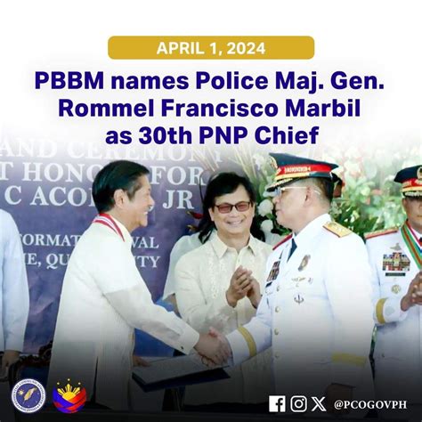 Police Gen Rommel Francisco Marbil Designated As The New Pnp Chief Of