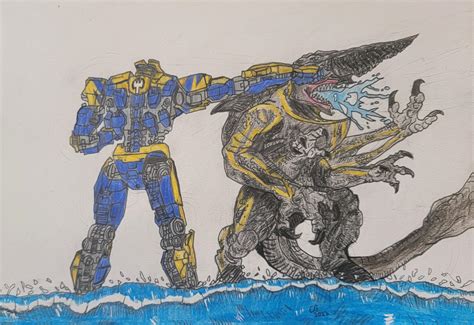 Pacific Rim Kaiju Knifehead Drawing