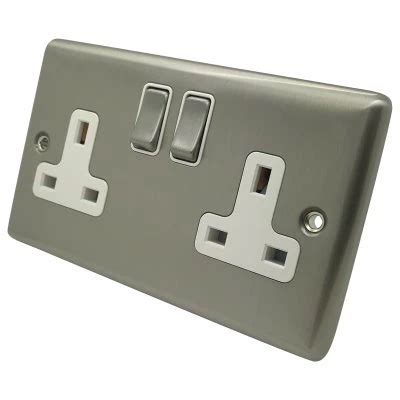 Ensemble Brushed Steel Switches Sockets SuperSockets Co Uk