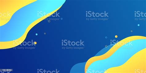 Modern Blue And Yellow White Abstract Background Dark Blue Orange Shiny