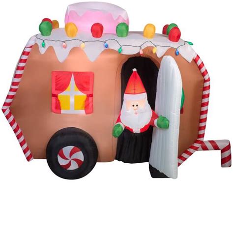 5 5ft Airblown® Inflatable Christmas Gingerbread Trailer Christmas