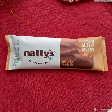 Шоколадный батончик Natty’s Nattys &Go Peanut с арахисовой пастой в ...