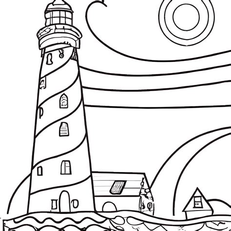 Lighthouse Coloring Books · Creative Fabrica