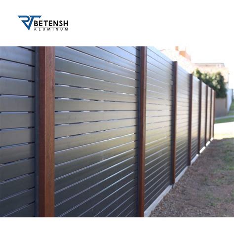 Powder Coated Privacy Metal Fence Slats Outdoor No Dig Etal Material