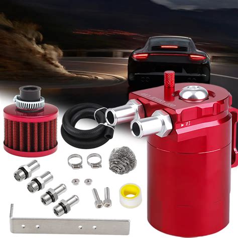 Buy Pwr Fever Upgraded Baffled Oil Catch Can Tank Kit With Breather Filter Aluminum Oil