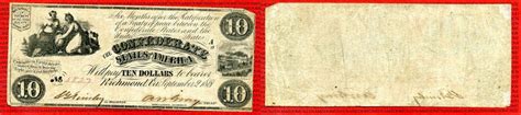 Csa Konf Derierte Staaten Von Amerika Dollars Banknote Confederate