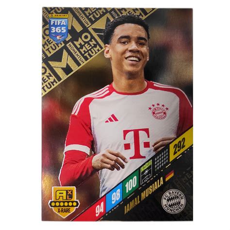 FIFA 365 2024 PANINI KARTA X RARE MOMENTUM JAMAL MUSIALA BAYERN MUNCHEN