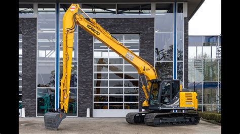 Walk Around Kobelco Sk Lc Long Reach Voor Everts Grond Weg