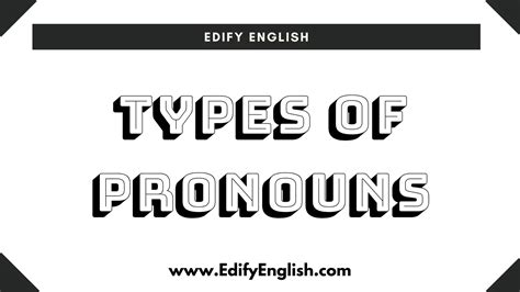 Types Of Pronoun With Definitions And Examples English Grammar And Vocabulary