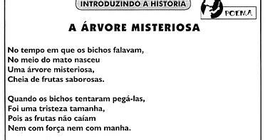 História da árvore misteriosa para imprimir