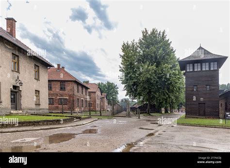 Oswiecim Polen Juli Wachturm Gedenkst Tte Und Museum