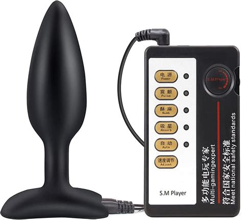 Yojiaco Electric Shock Anal Plugs Electric Stimulation Silicone Anal