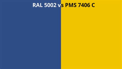 Ral 5002 Vs Pms 7406 C Ral Colour Chart Uk