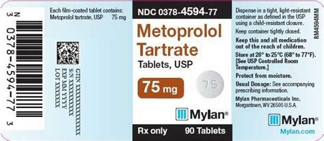 Metoprolol Tartrate Tablet Film Coated