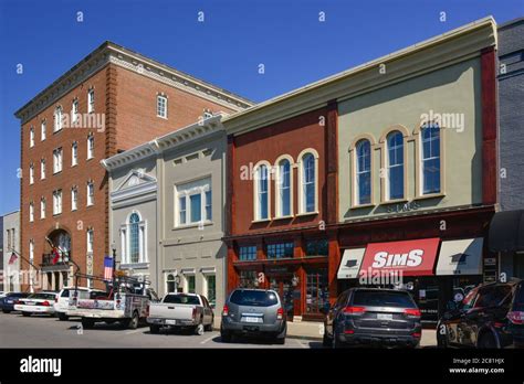 Trendy Shops And Businesses Around The Historic Town Square In Downtown