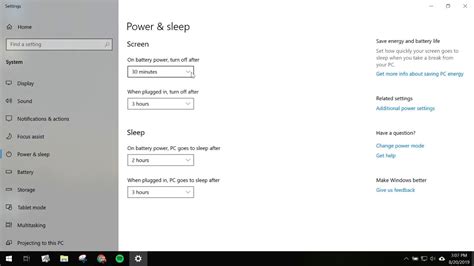 Power And Sleep Settings Windows 10 Youtube