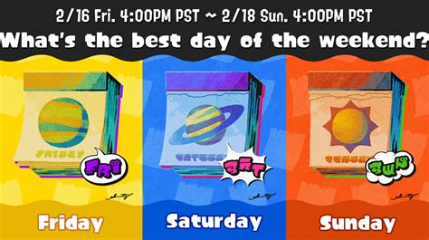 This Month S Splatoon 3 Splatfest Is About The Days Of The Weekend