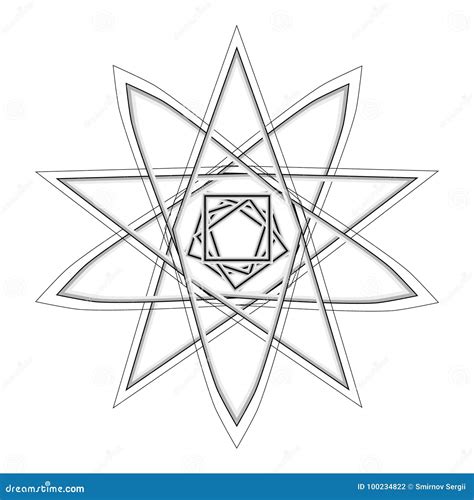 Geometric Pattern Icon Star Astrology Set Pentagram Stock Photo Image