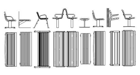 Outside Benches Block Detail Drawing Presented In This Autocad Drawing