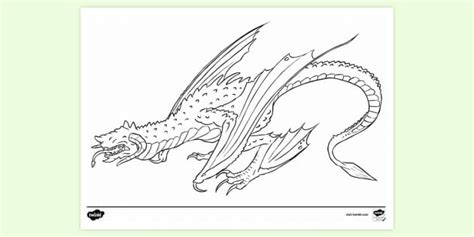 Realistic Water Dragon Coloring Pages