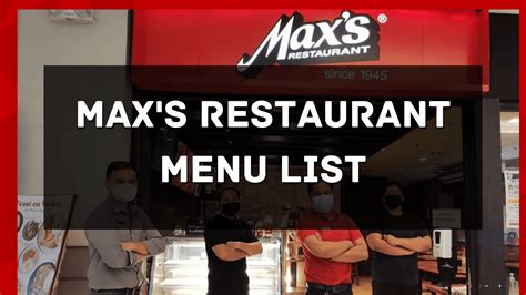 Max’s Restaurant Menu Prices Philippines 2024 [Updated] — All About ...