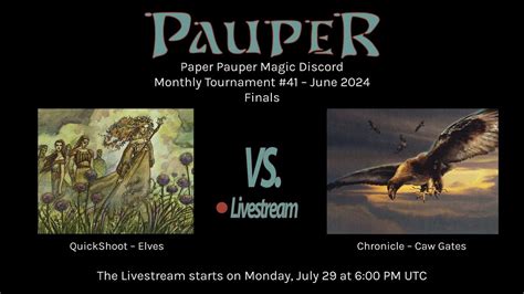 Elves VS Caw Gates FINALS Monthly Tournament 41 Paper Pauper Magic