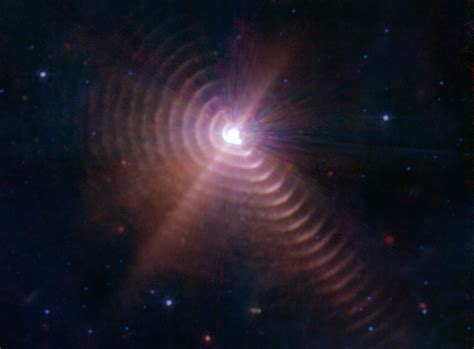 James Webb Telescope Captures Starlight Nudging Dust From A Dying Star