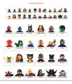 Qui est ce à imprimer Super Heroes Marvel DC LEGO Guess who