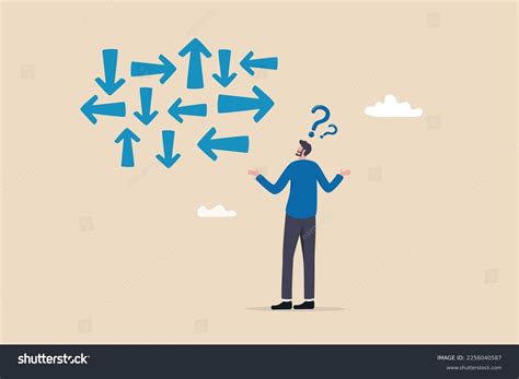 Confusion Frustration Decision Making Mess Dilemma Stock Vector