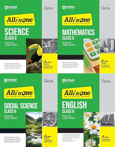 Arihant Class 6 Cbse All In One Science Maths Sst English