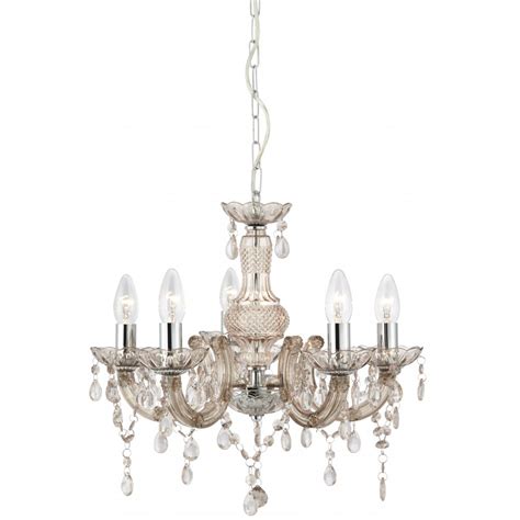 1455 5mi Marie Therese 5 Light Ceiling Mink Glass Acrylic