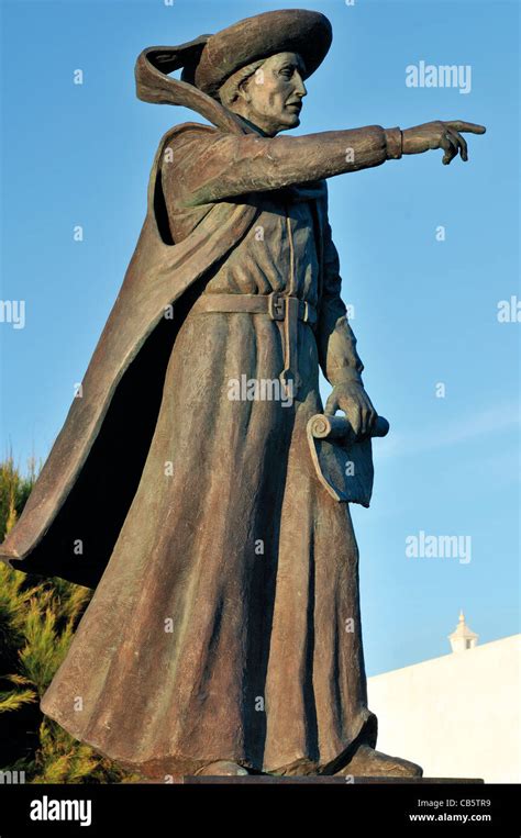 Portugal Algarve Monument Of Prince Henry The Navigator In Sagres