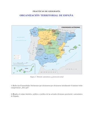 Pr Cticas De Geograf A Organizaci N Territorial De Espa A Pdf