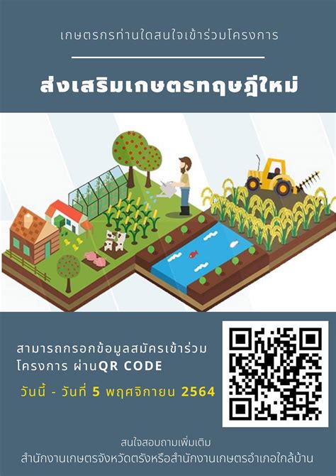 ขอเชิญชวนเกษตรกรที่สนใจเข้าร่วมโครงการ “ส่งเสริมเกษตรทฤษฎีใหม่” ศูนย์วิทยบริการเพื่อส่งเสริม