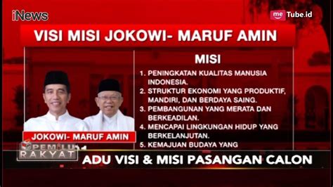 Menelisik Visi Misi Jokowi Ma Ruf Dan Prabowo Sandi Pemilu Rakyat