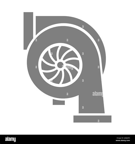 Symbol Of A Car Turbocharger On An Isolated Background Vector Illustration Stock Vector Image