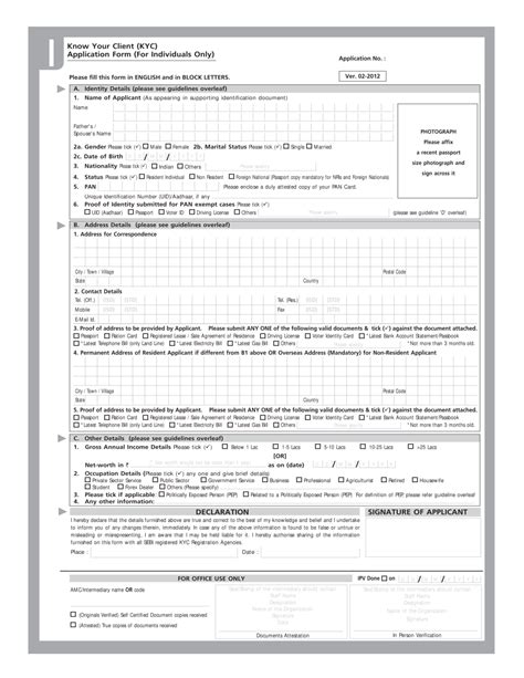 Manage Documents Using Our Editable Form For KYC Application Form