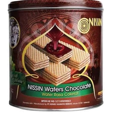 Jual Nissin Wafer Chocolate Kemasan Kaleng G Original Shopee Indonesia