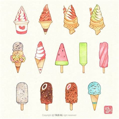 Mỹ Thực🍩🥪에 있는 핀 | 카와이 그림, 귀여운 예술, 예술 그림