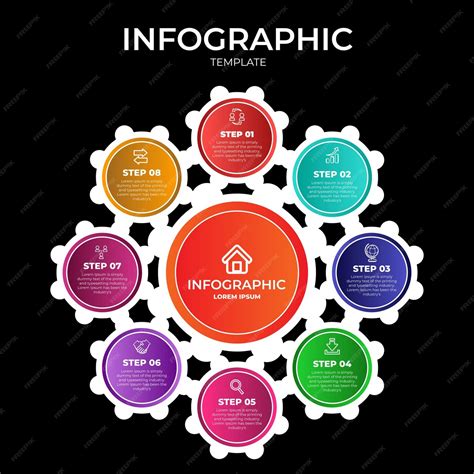 Premium Vector Modern Flat Circular Diagram Infographic Template