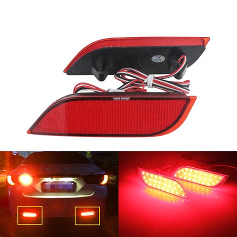 Angrong Led Vermelho Traseiro Amortecedor Refletor Turn Sinal De Freio